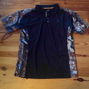 Camo polo shirt size large